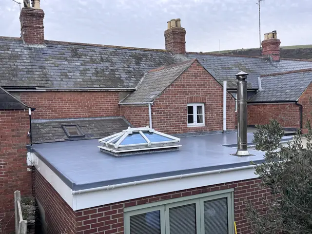 GRP roof with lantern, well framed: grp fibreglass roof by LR Roofing near Weymouth, Dorset